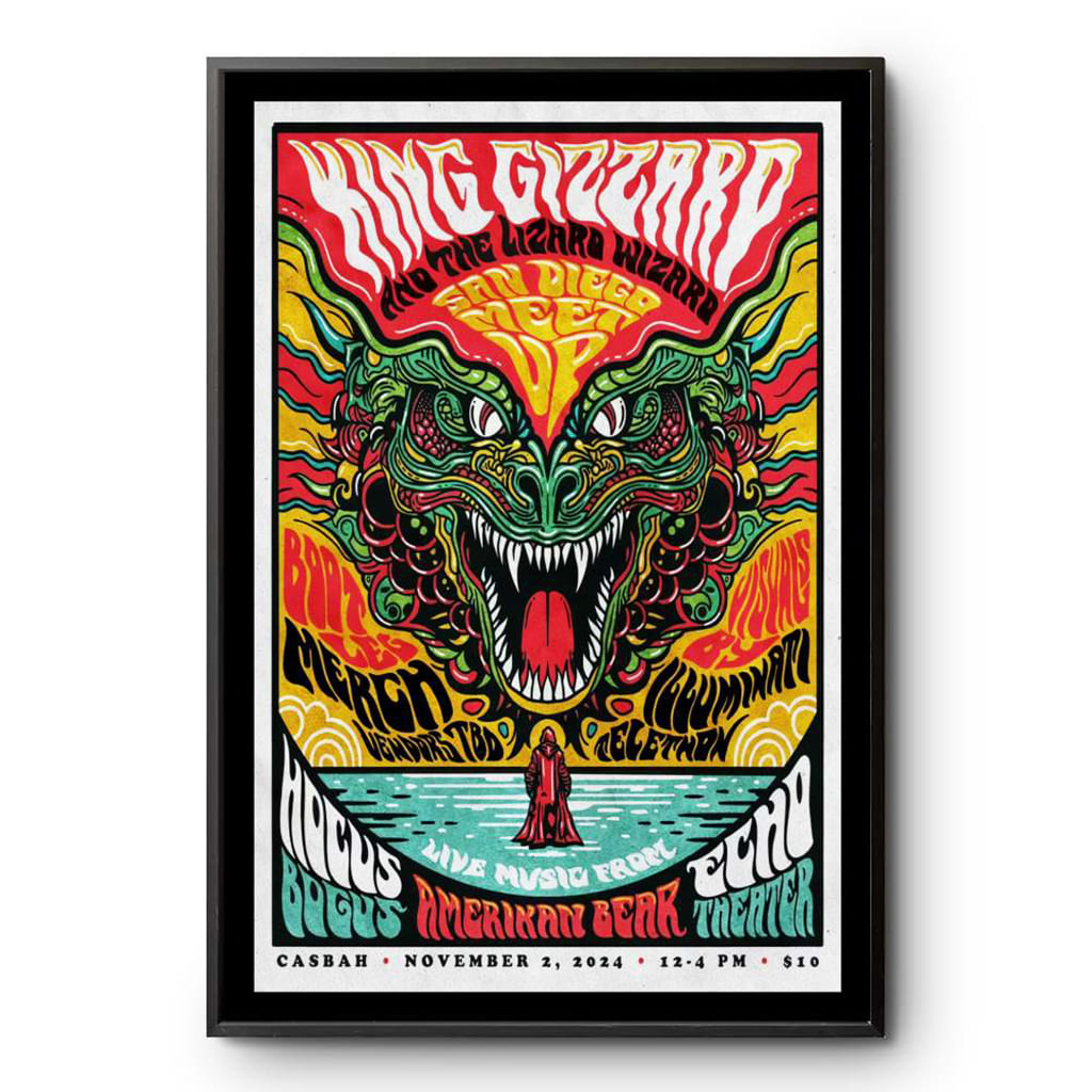 King Gizzard And The Lizard Wizard The Rady Shell Jacobs Park San Diego Ca Tour November 2 2024 Poster