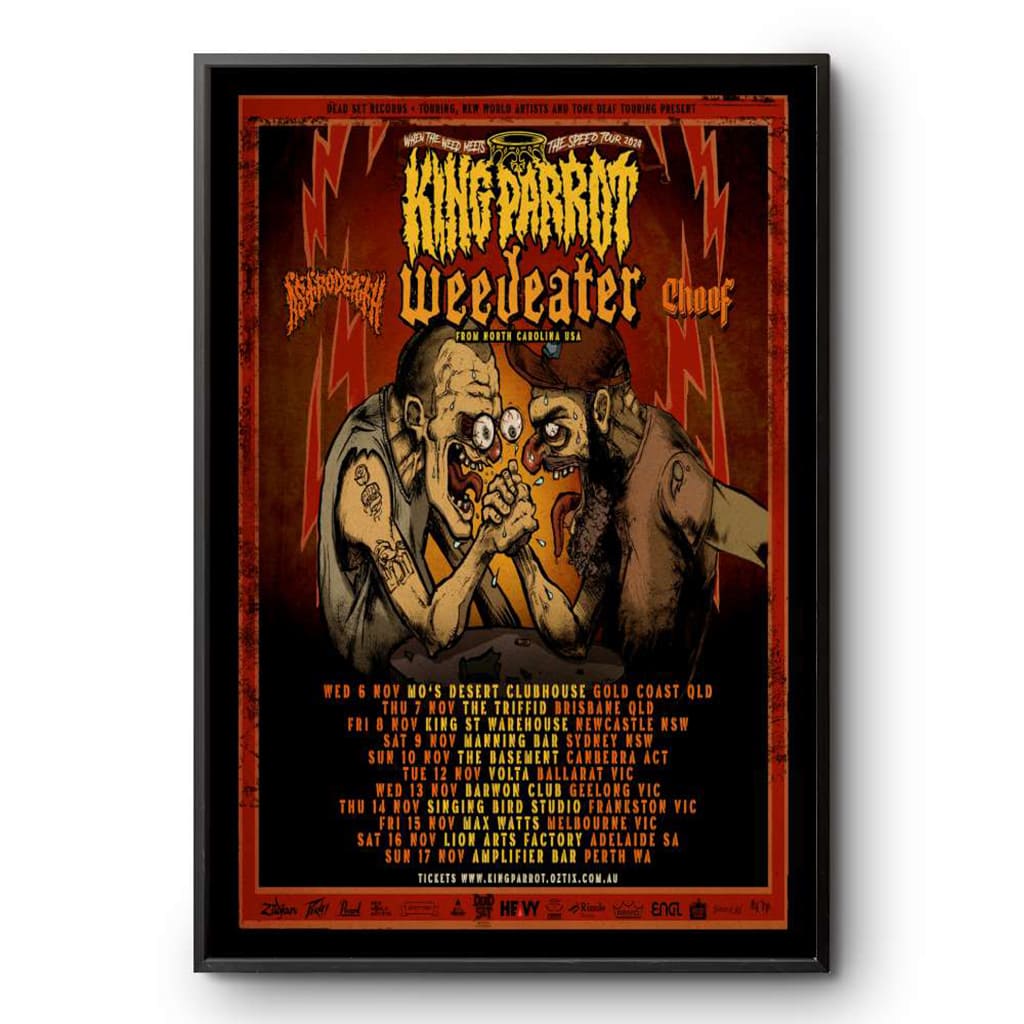 King Parrot North Carolina Usa Tour 2024 Poster