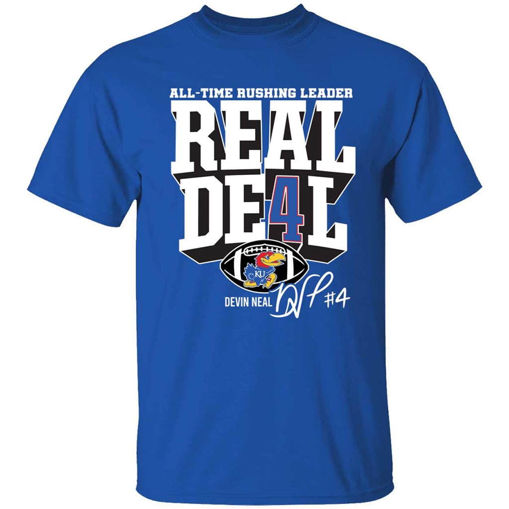 Lance Leipold All-time Rushing Leader Real Deal Devin Neal Shirt