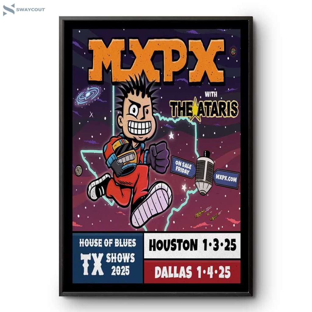 Mxpx Houston & Dallas Tx January 3-4 2025 Poster