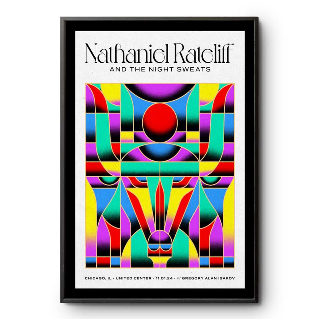 Nathaniel Rateliff United Center Chicago Il November 1 2024 Poster