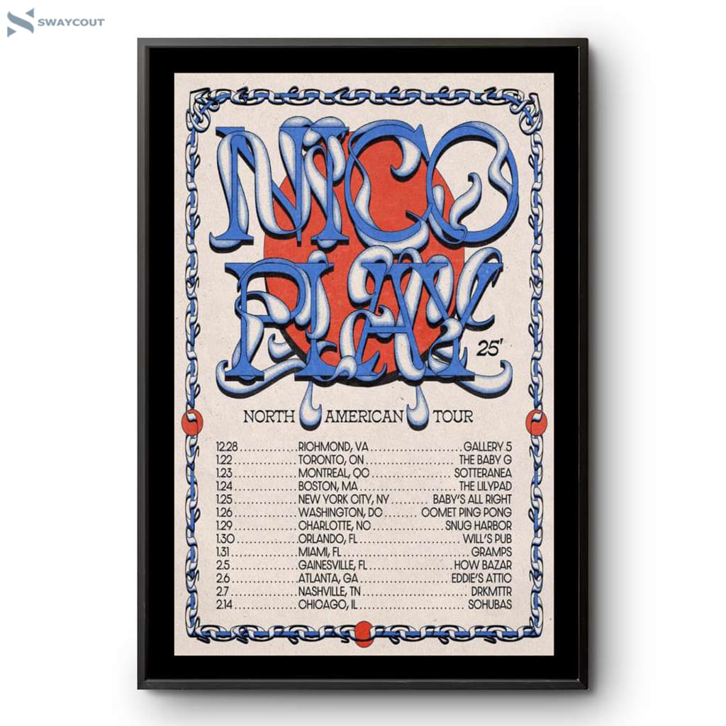 North American Tour 2025 Nico Play Poster