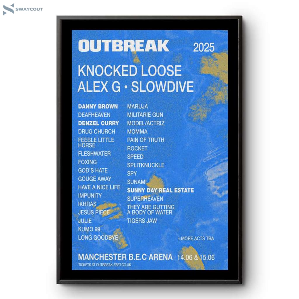 Outbreak Fest Manchester June 15-16 2025 Poster