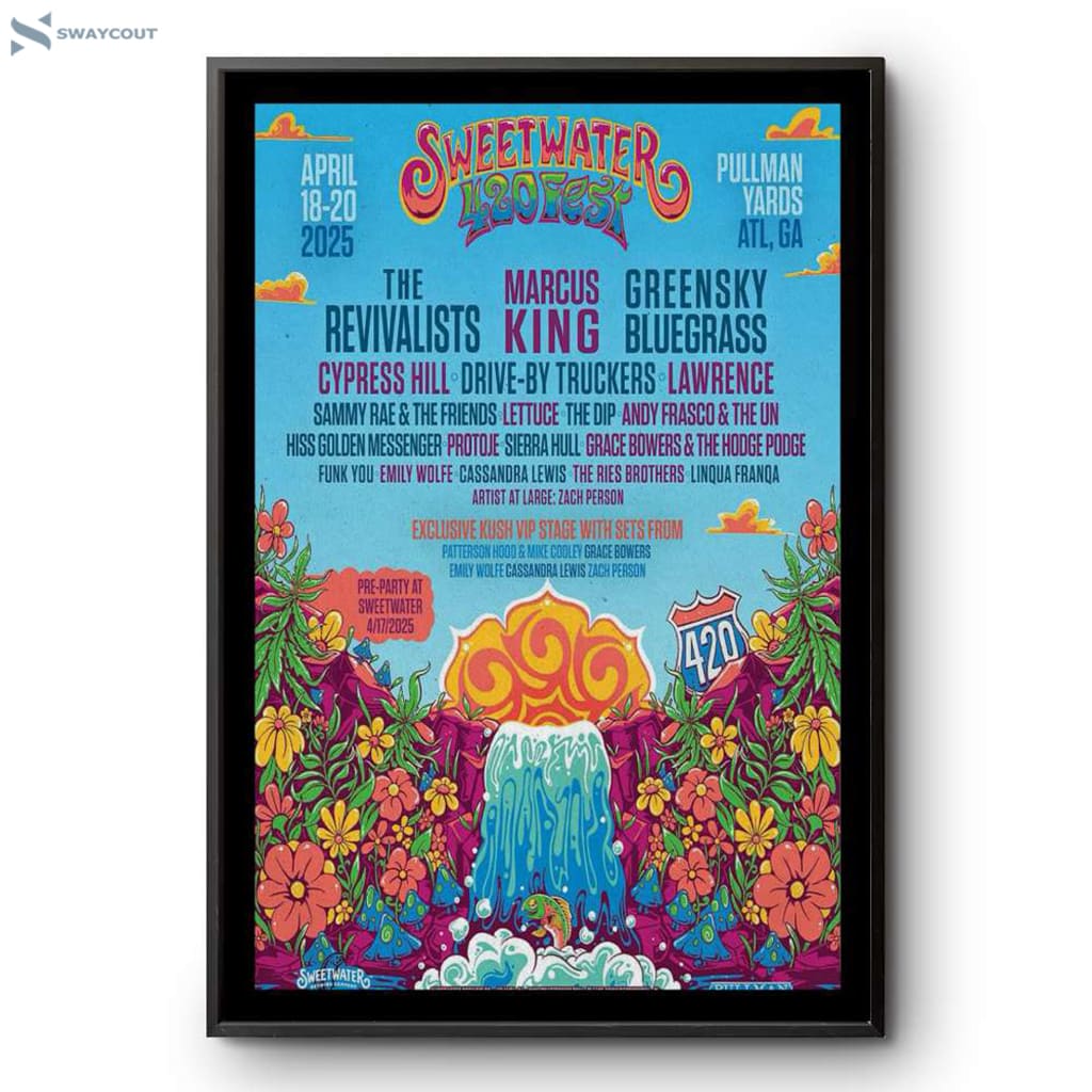 Sweetwater 420 Fest Pullman Yards In Atlanta Ga April 18-20 2024 Poster