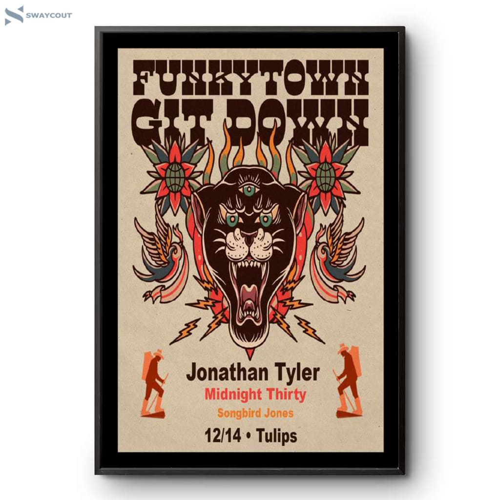 The 9th Annual Funkytown Gitdown Jonathan Tyler Fort Worth Tx Dec 14 2024 Poster