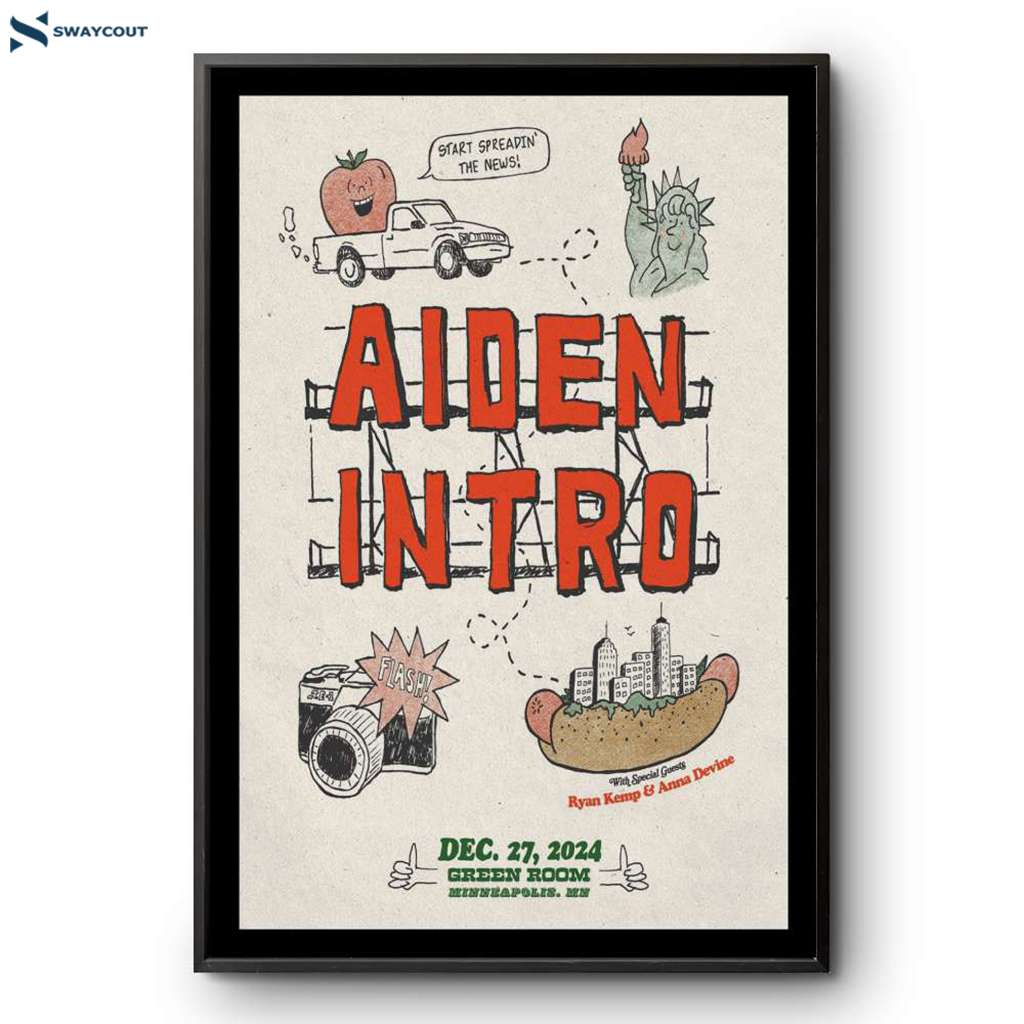 Aiden Intro Green Room Minneapolis Mn December 27 2024 Poster