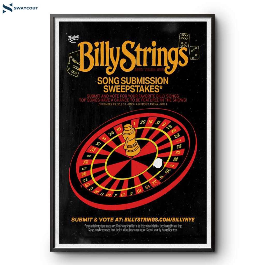 Billy Strings Poster Song Submission Sweepstakes 2025 Poster