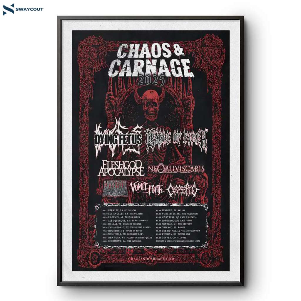 Chaos & Carnage Tour 2025 Poster