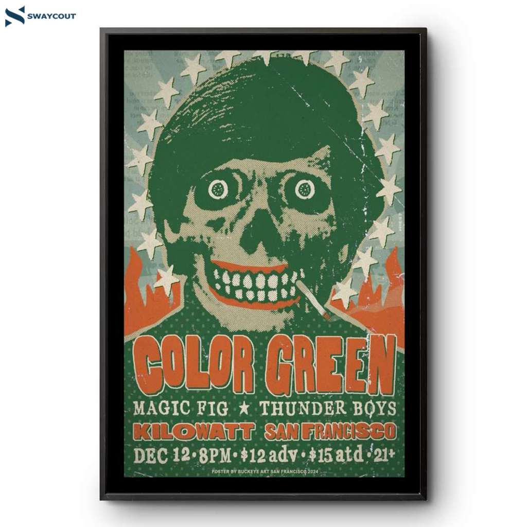 Color Green San Francisco Ca Dec 12 2024 Tour Poster