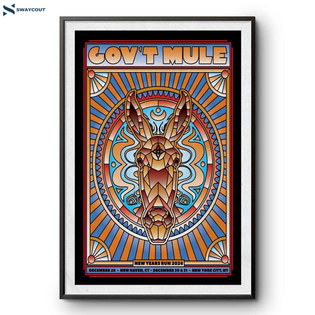 Gov't Mule College Street Music Hall New Haven Ct Dec 28 2024 Poster