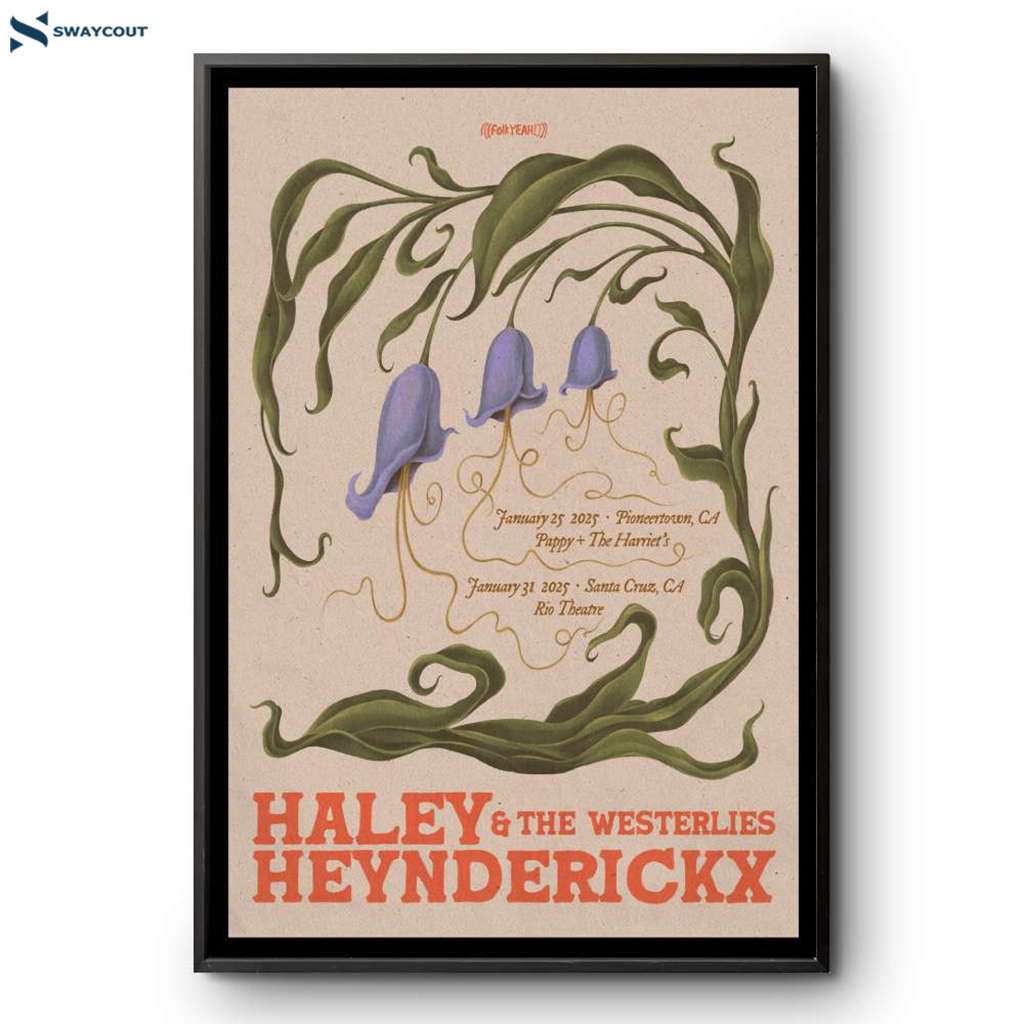 Haley Heynderickx & The Westerlies Santa Cruz Ca Jan 31 2025 Poster