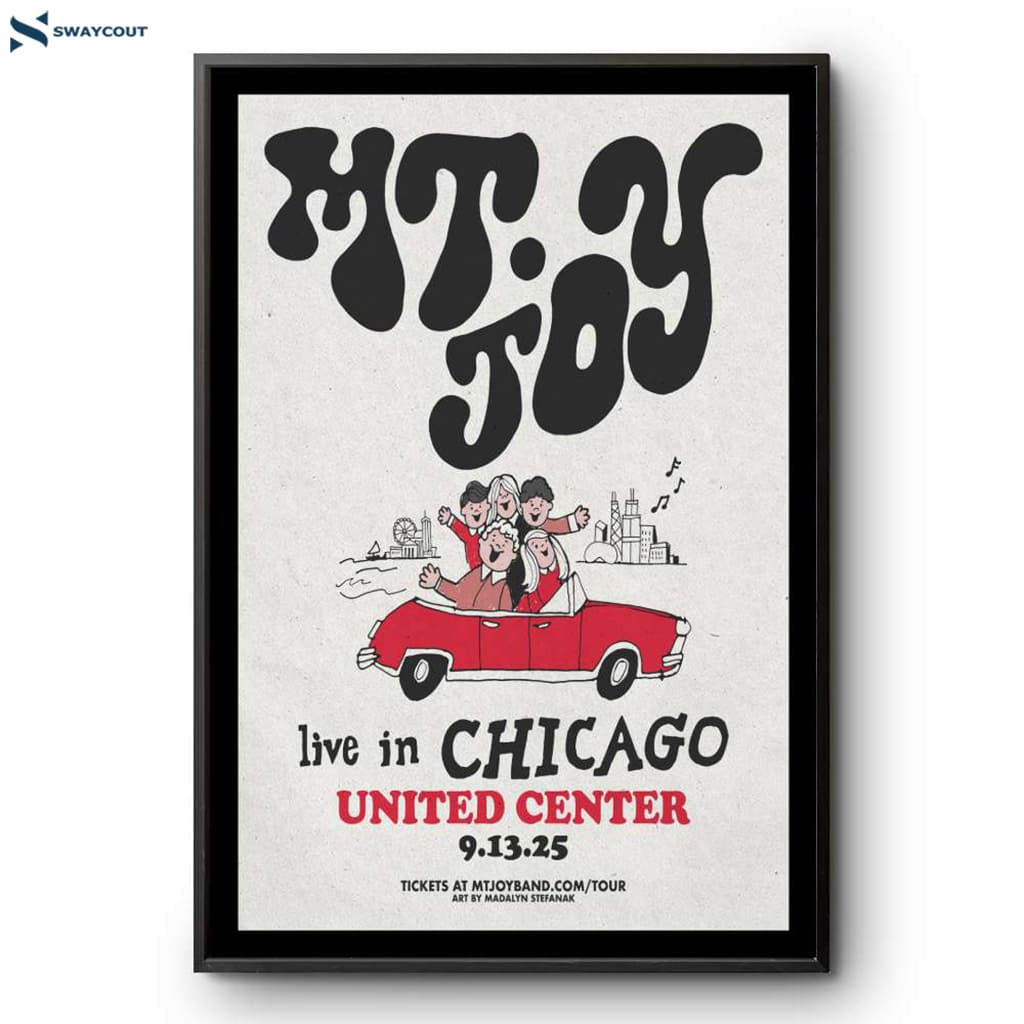 Mt. Joy Live In Chicago Unitted Center Show Sep 13 2025 Poster