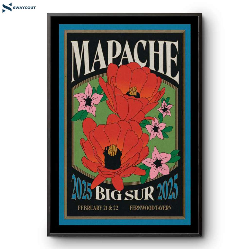 Mapache Fernwood Resort Big Sur Ca February 21-22 2025 Poster