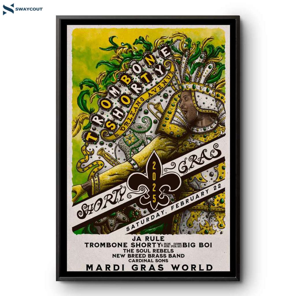 New Breed Brass Band Trombone Shorty Mardi Gras World Feb 22 2025 Poster