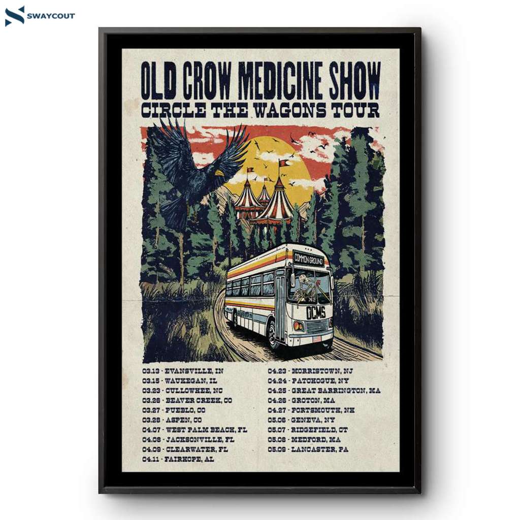 Old Crow Medicine Show Circle The Wagons Tour 2025 Poster