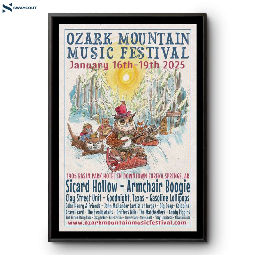 Ozark Moutain Music Festival Eureka Springs Ar January 16-19 2025 Poster