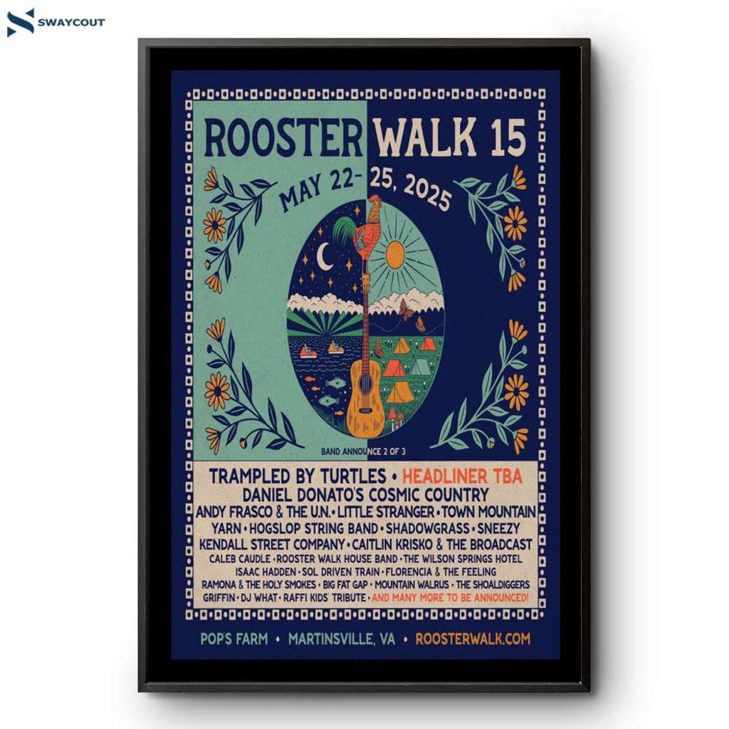 Rooster Walk Martinsville Va 15 May 22-25 2025 Poster