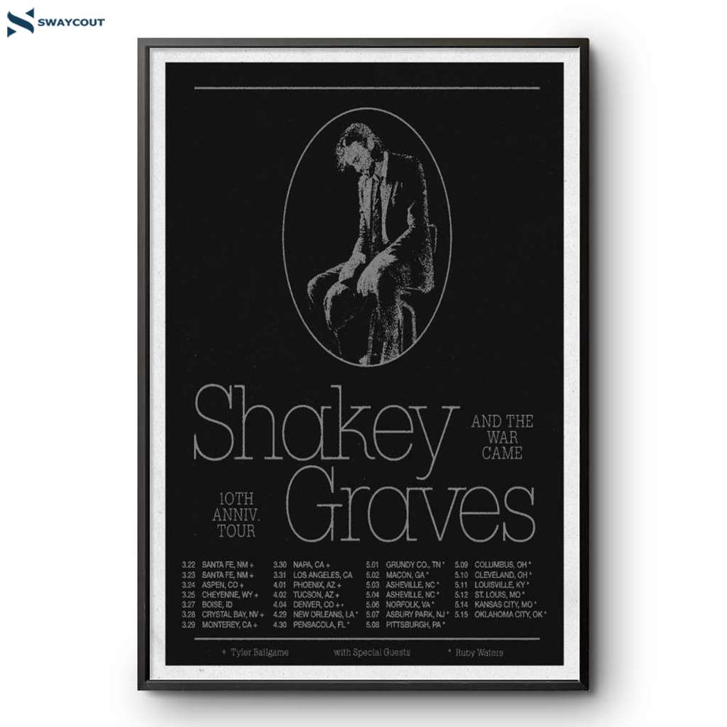 Shakey Graves And The War Came 10th Anniversary Tour 2025 Poster