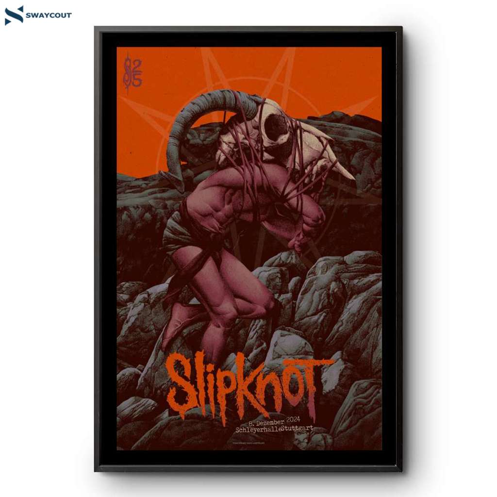 Slipknot Schleyerhalle Stuttgart Germany Dec 8 2024 Tour Poster