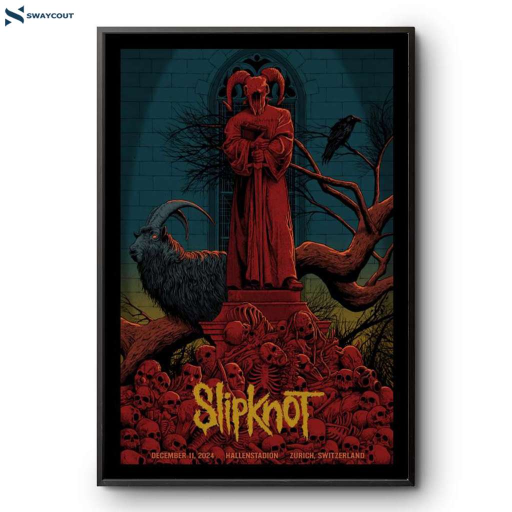 Slipknot Zürich Switzerland Tour Dec 11 2024 Poster