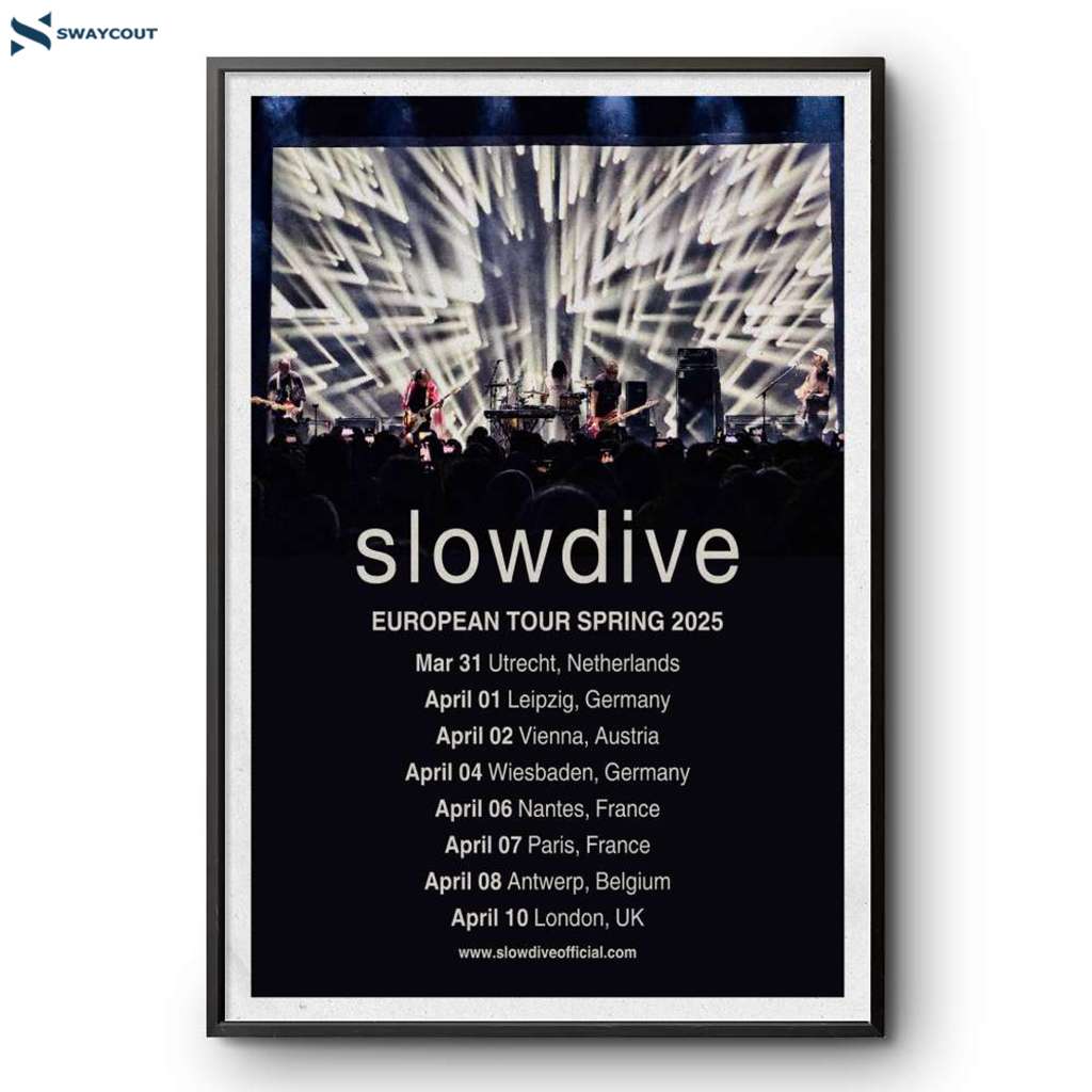 Slowdive European Tour Spring 2025 Poster