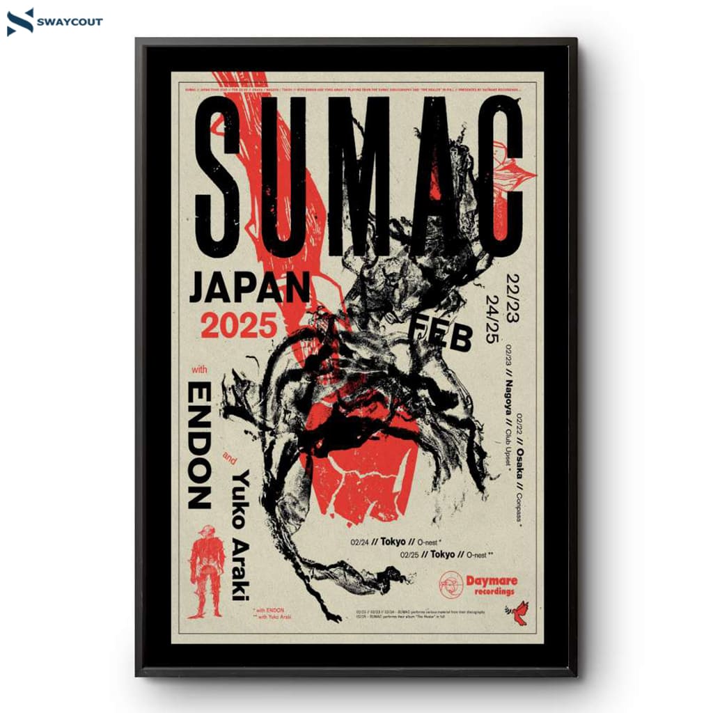 Sumac Yoko Araki Japan Tour 2025 Poster