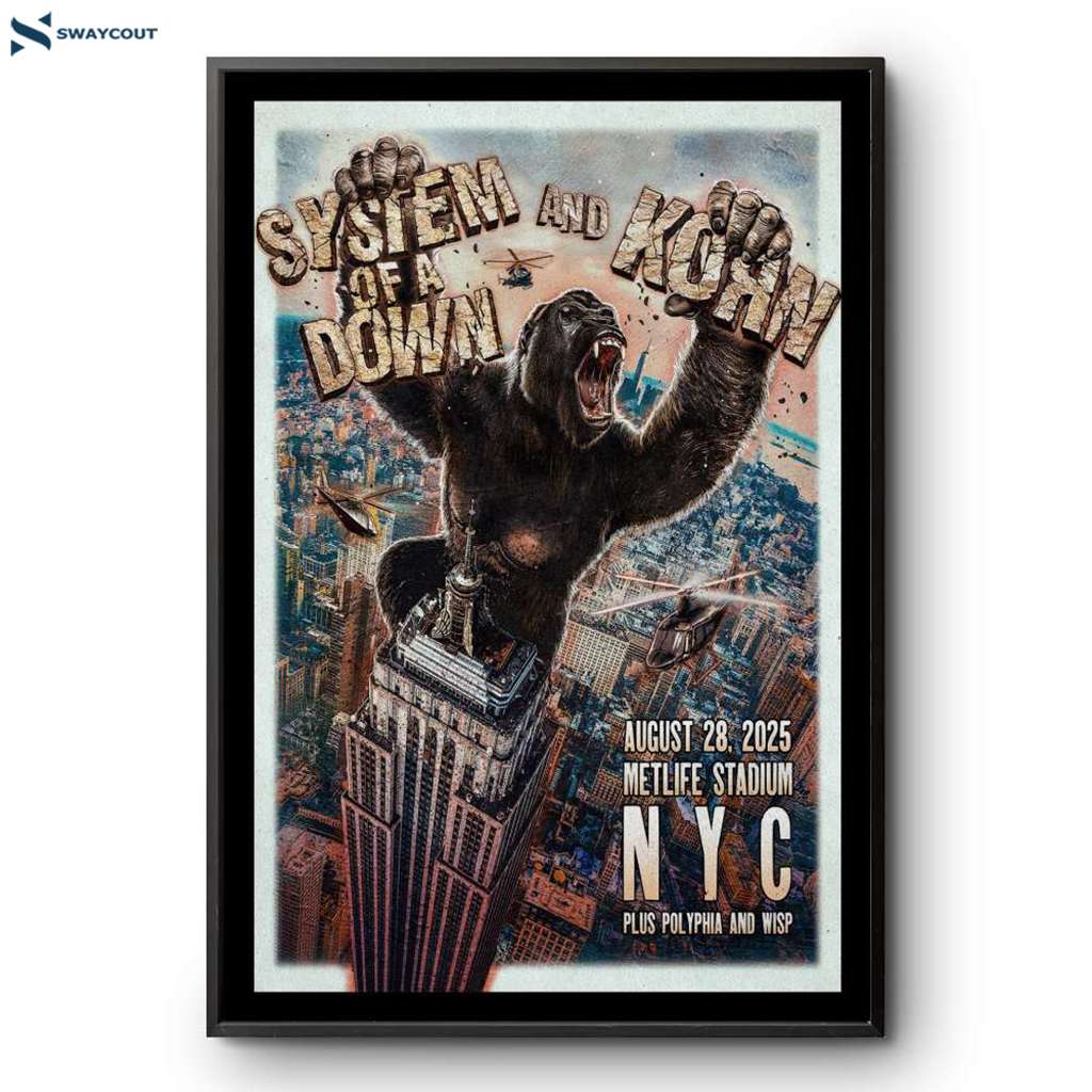 System Of A Down And Kohn Metlife Stadium East Rutherford Nj August 28 2025 Poster