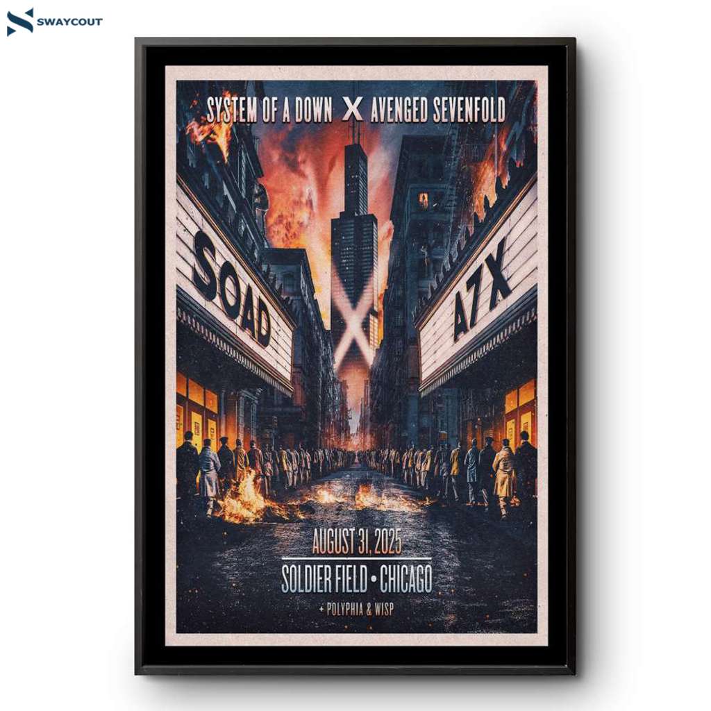 System Of A Down August 31 2025 Chicago Il Poster