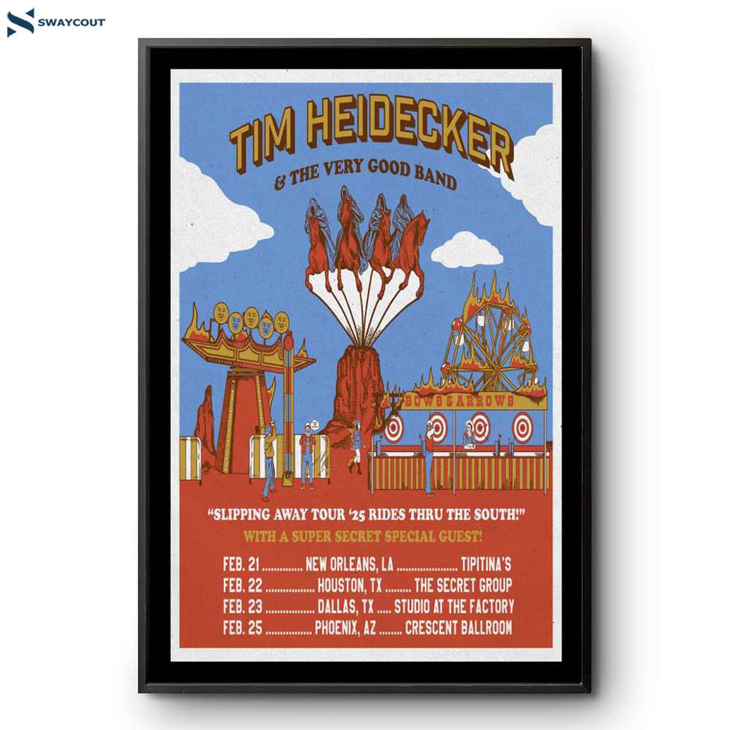 Tim Heidecker And The Very Good Band Slipping Away Tour 2025 Poster