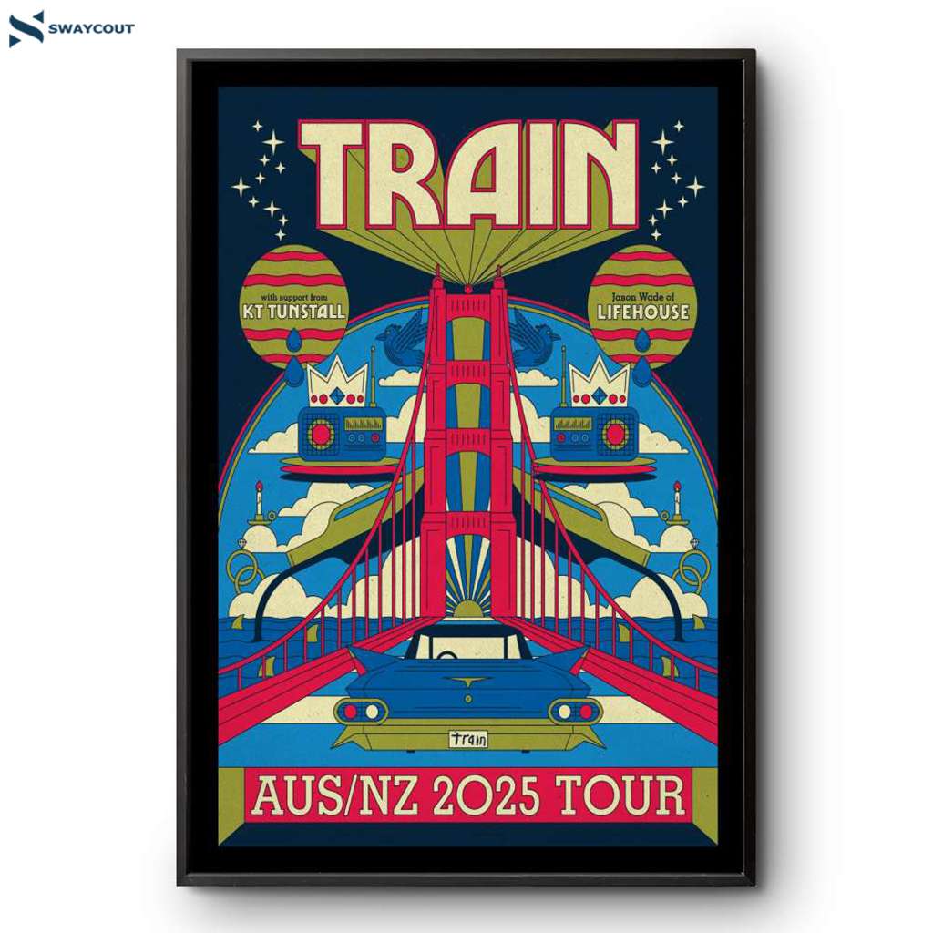 Train Australia New Zealand 2025 Tour Poster