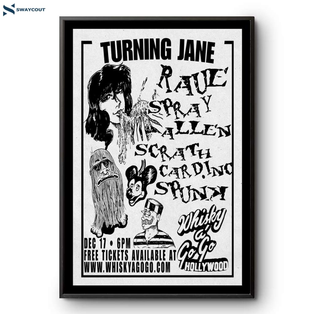 Turning Jane With Spunky Whisky A Go Go Hollywood Ca Dec 17 2024 Poster