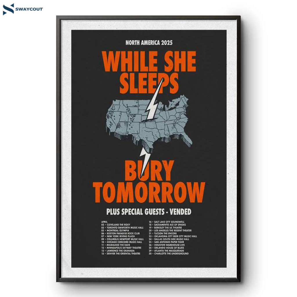 While She Sleeps Bury Tomorrow North America April 2025 Poster