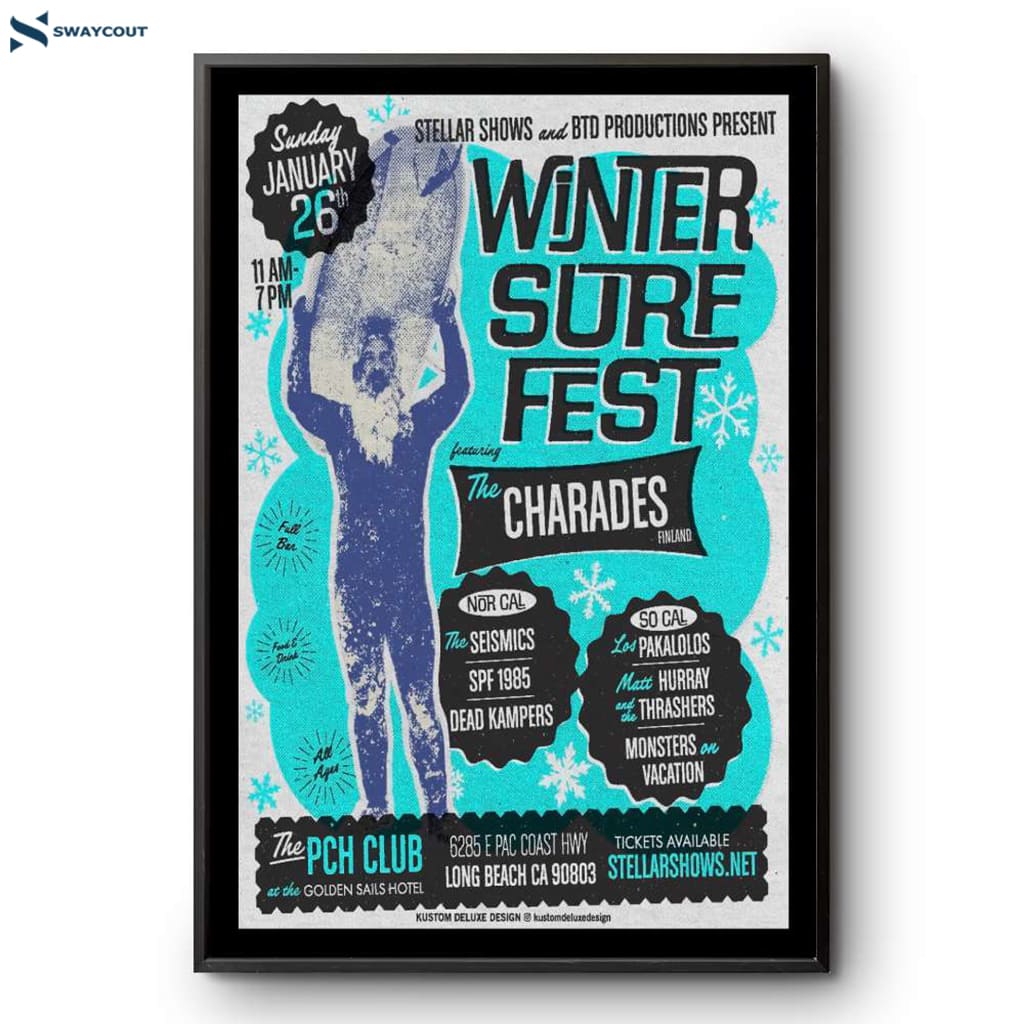 Winter Surf Fest The Golden Salls Hotel January 26 2025 Poster