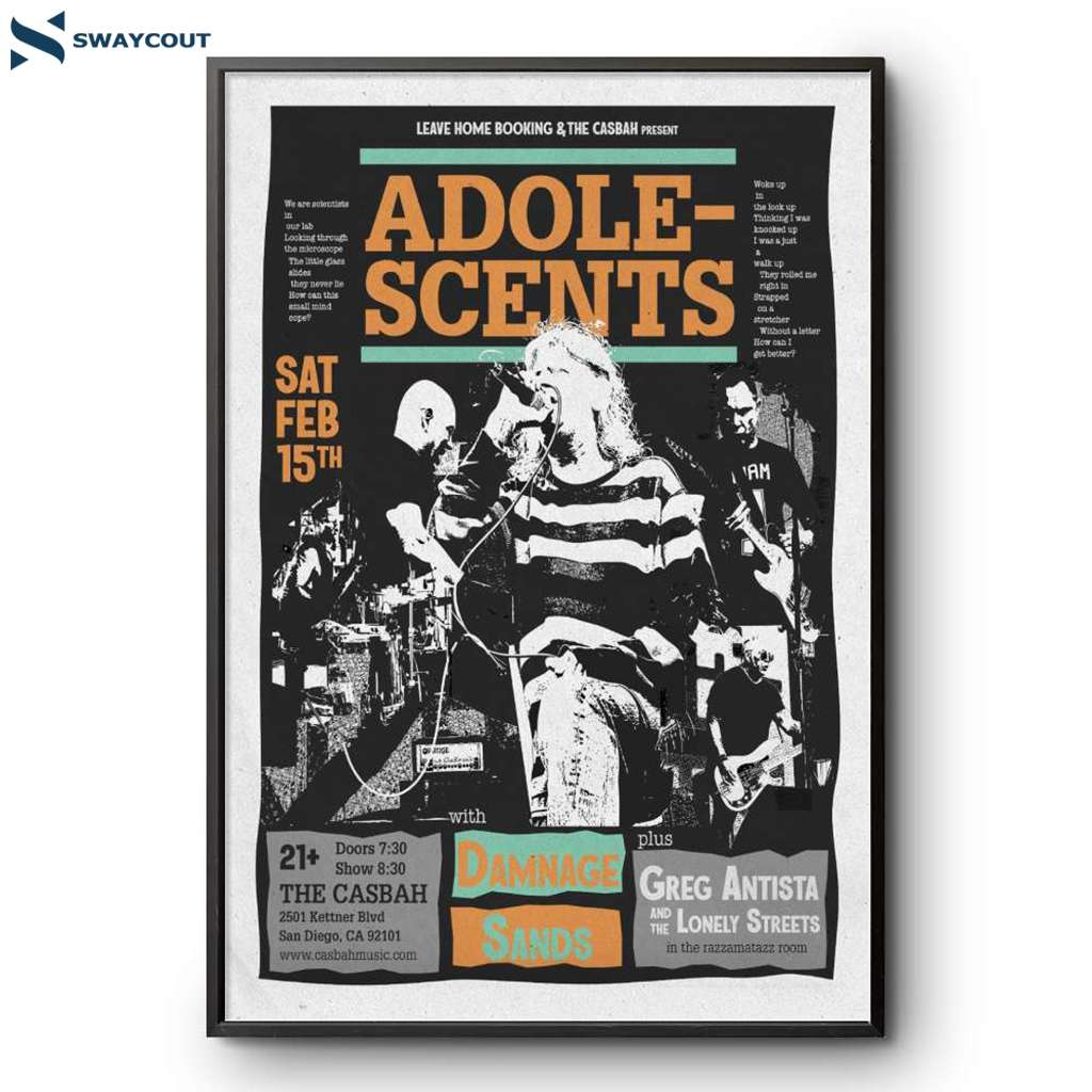 Adole Scents Casbah San Diego Ca Feb 15 2025 Poster