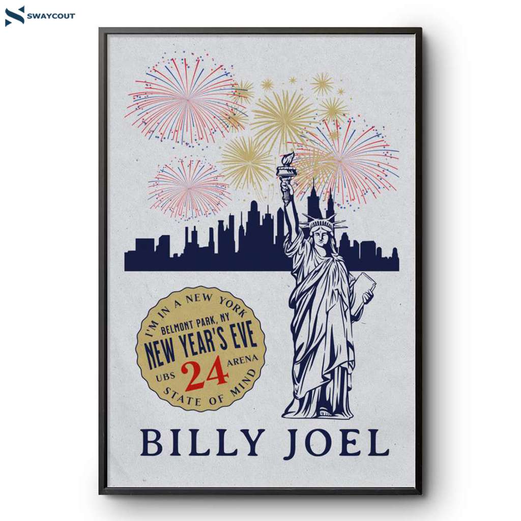 Billy Joel New Years Eve Usb Arena Belmont Park Ny 2024 Poster