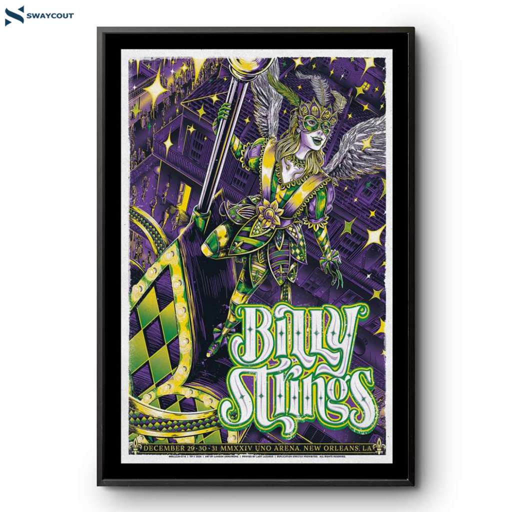 Billy Strings New Orleans La December 29-31 2024 Poster