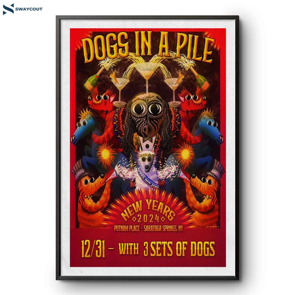 Dogs In A Pile Saratoga Springs Ny Dec 31 2024 Poster