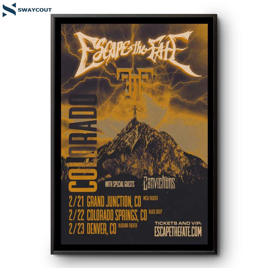 Escape The Fate Grand Junction Co Feb 21 2025 Poster