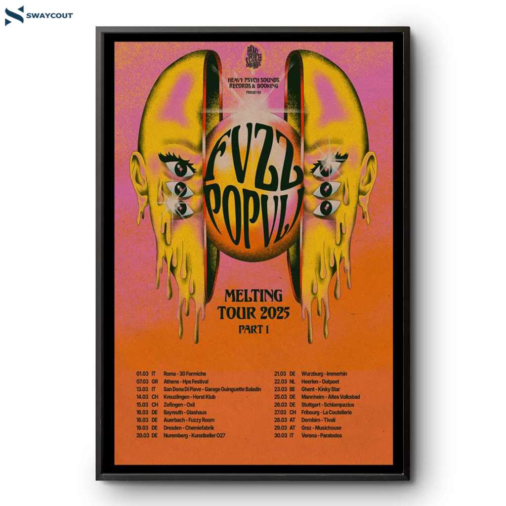 Fvzz Popvli Europe 2025 Tour Poster