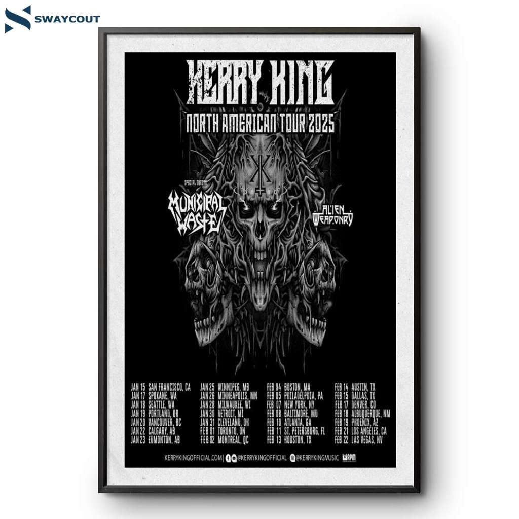 Kerry King North American Tour 2025 Poster