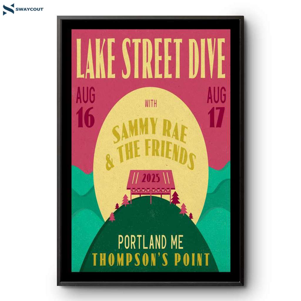 Lake Street Dive Thompson's Point August 16-17 2025 Poster