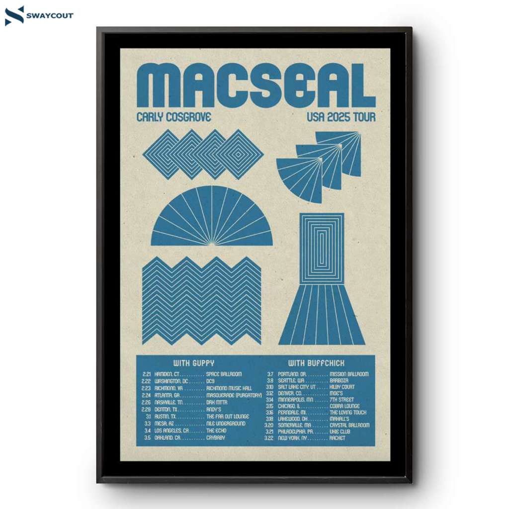 Macseal With Carly Cosgrove Tour Usa 2025 Poster