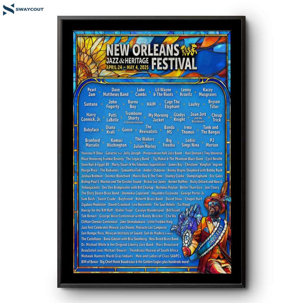 New Orleans Jazz Fest April 24 & May 4 2025 Poster