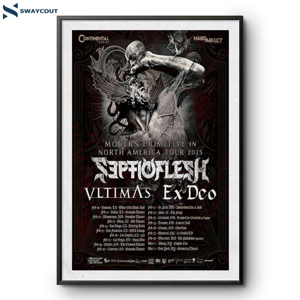 Septicflesh Modern Primitive North America Tour 2025 Poster