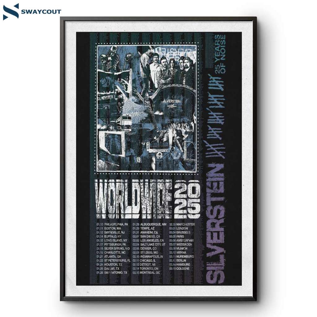 Silverstein 25 Years Of Noise Tour '25 Poster