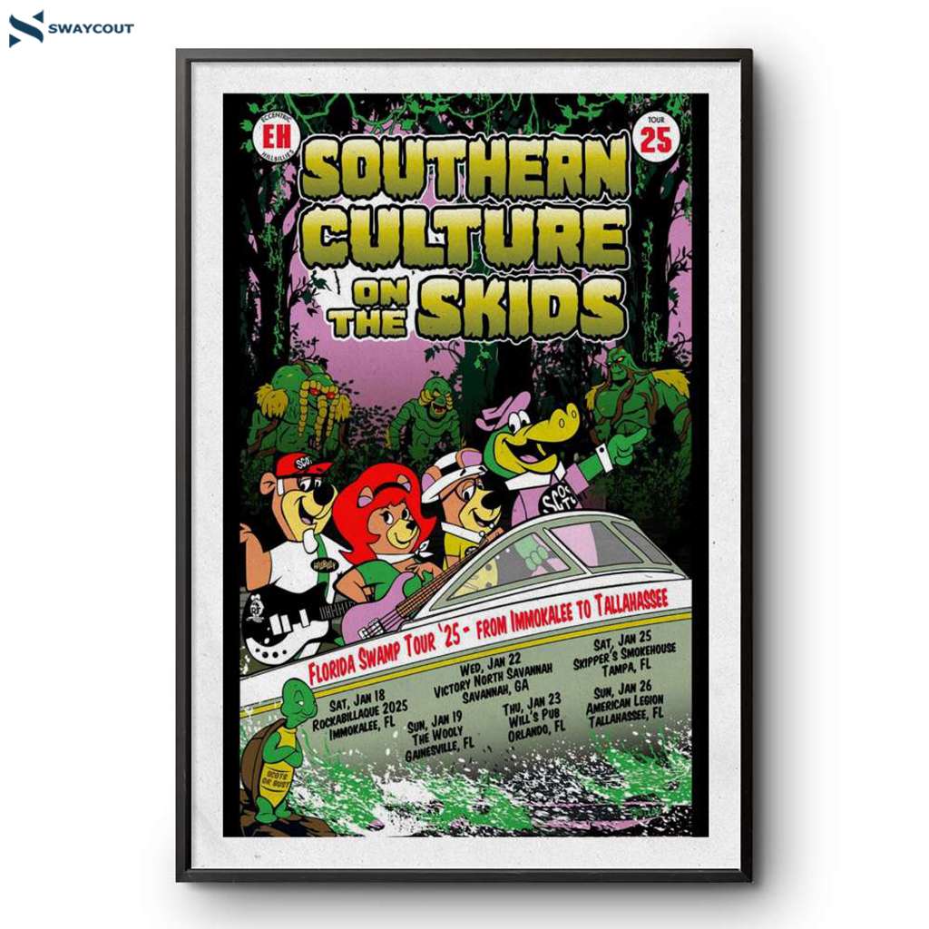 Southern Culture On The Skids Florida Swamp Tour 2025 Poster