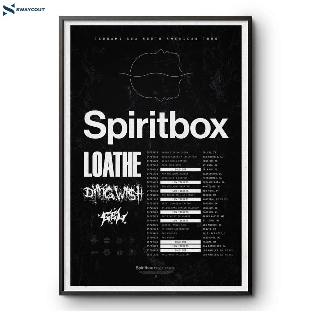 Spiritbox Loathe Gel Tour 2025 Poster