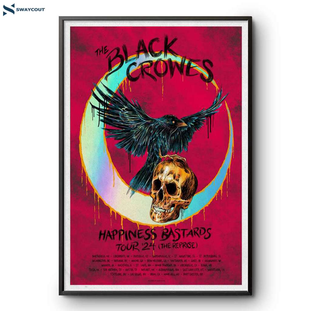 The Black Crowes 2025 Happiness Bastards Tour '24 Poster