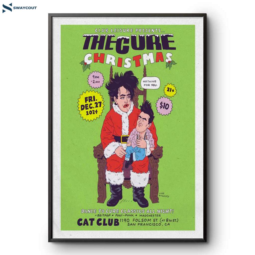 The Cure Cat Club San Francisco Ca December 27 2024 Poster