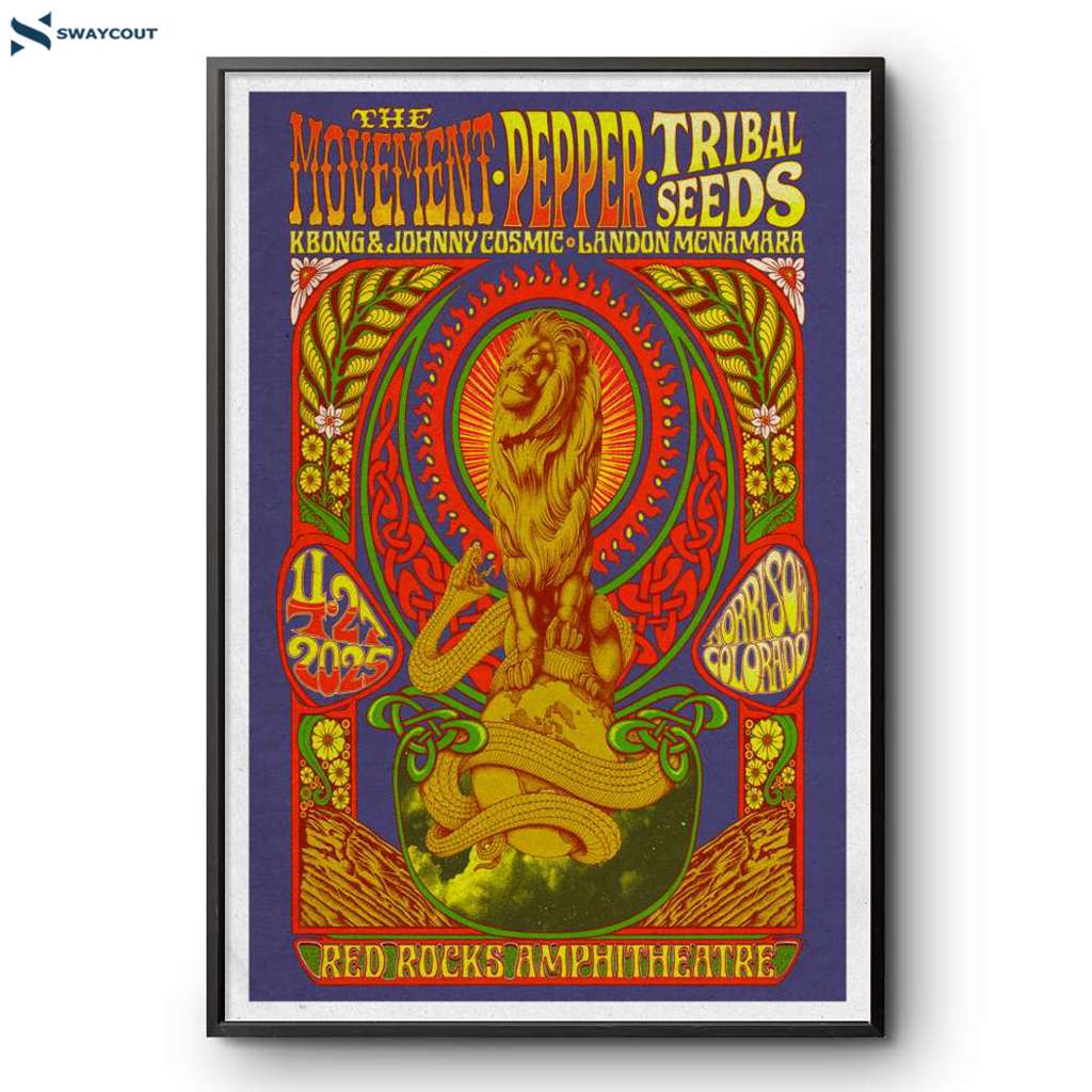 The Movement & Pepper & Tribal Seeds Red Rocks Amphitheatre Morrison Co April 27 2025 Poster